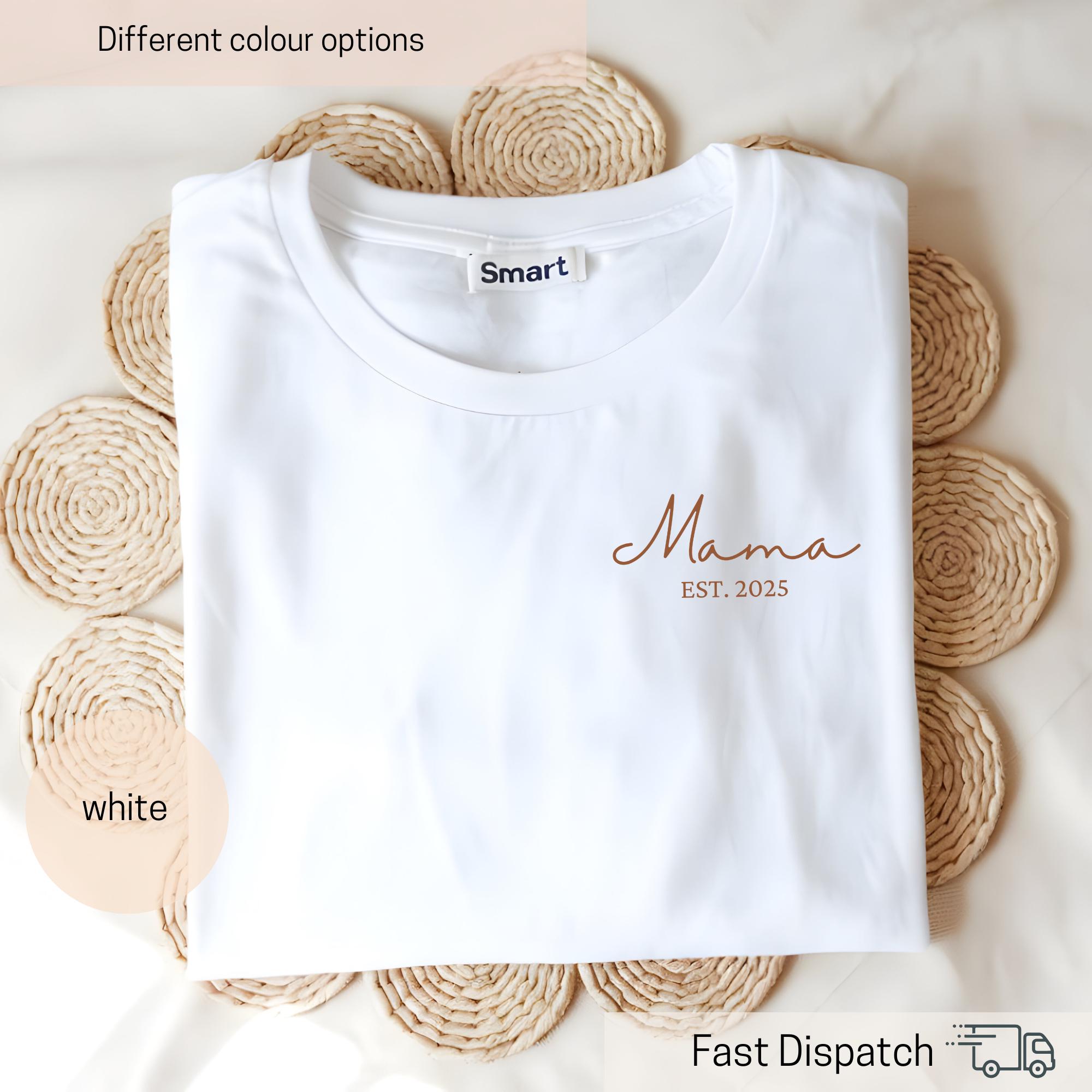 custom mama shirt with year personalization for new moms trendy minimalist design unique gift for mothers ulaue