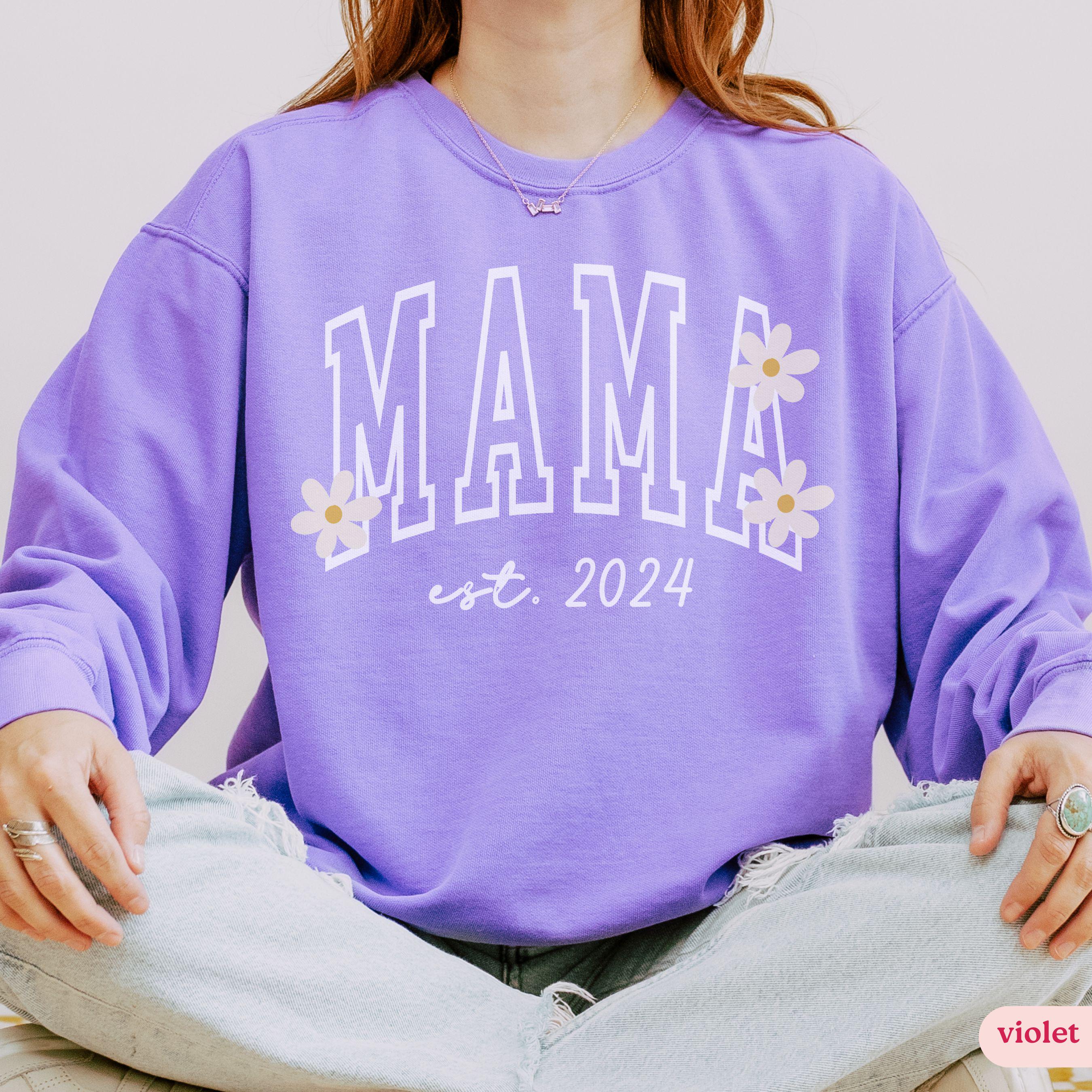 custom mama sweatshirt for new moms pregnancy announcement crewneck pullover future mom gift comfortable style eikir scaled