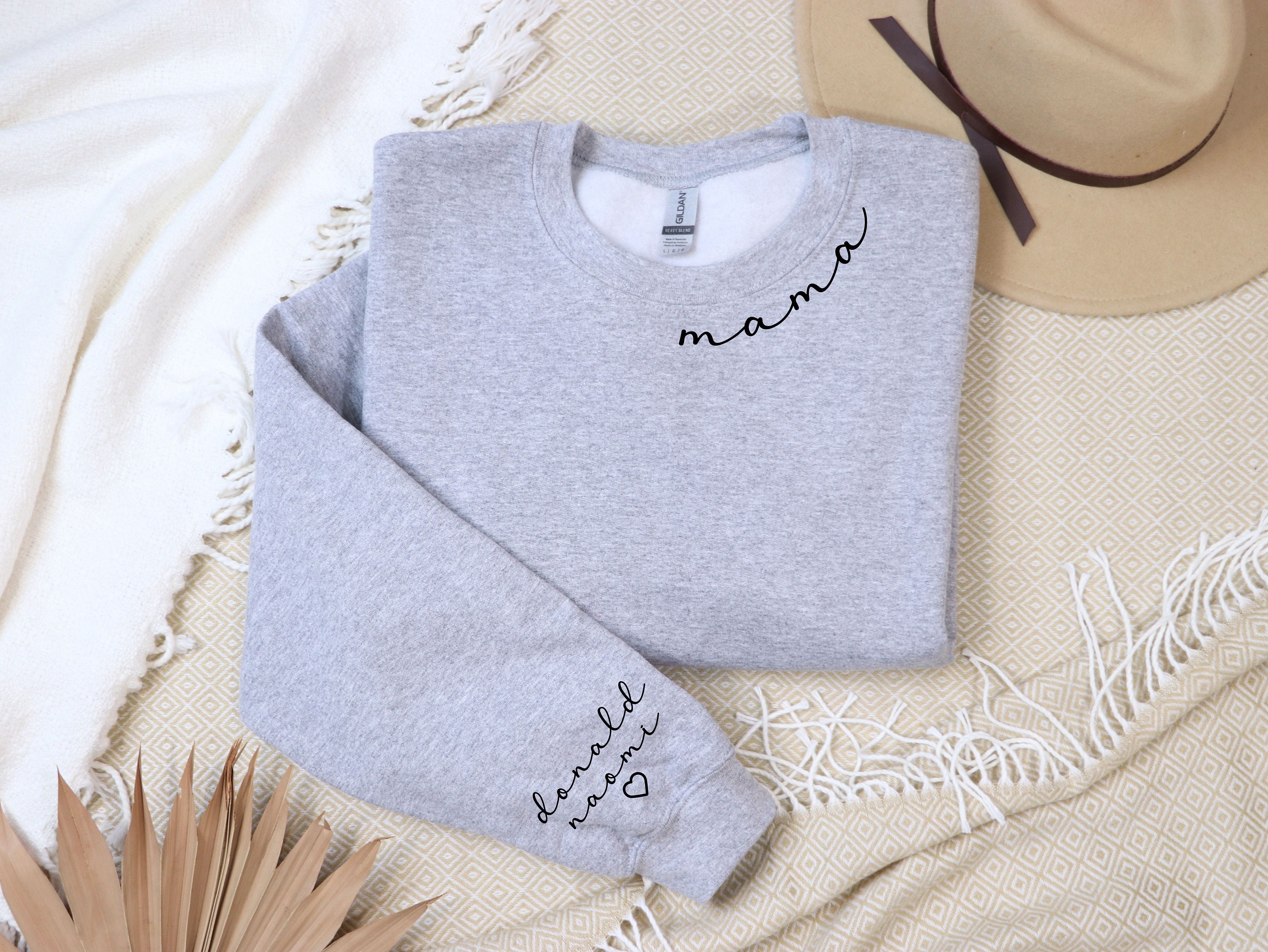 custom mama sweatshirt with kids name on sleeve personalized mom long tee unique mama sweater for mothers day gifts d5toc scaled