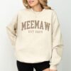 custom meemaw sweatshirt est 2024 new grandma gift personalized meemaw sweater unique meemaw christmas gift zxhxz