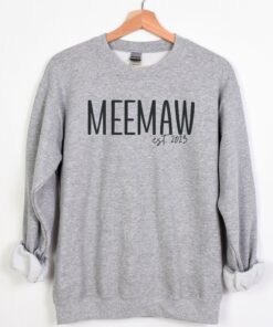 custom meemaw sweatshirt long sleeve personalized meemaw gifts unique meemaw sweater for grandmothers ectv1