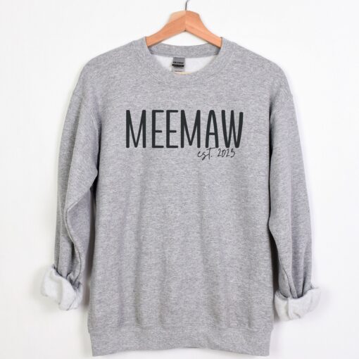custom meemaw sweatshirt long sleeve personalized meemaw gifts unique meemaw sweater for grandmothers ectv1 scaled