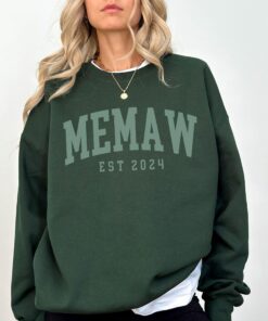 custom memaw sweatshirt est 2024 unique grandma gift personalized memaw sweater for christmas and special occasions g6x0u