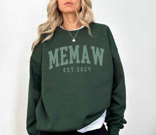 custom memaw sweatshirt est 2024 unique grandma gift personalized memaw sweater for christmas and special occasions