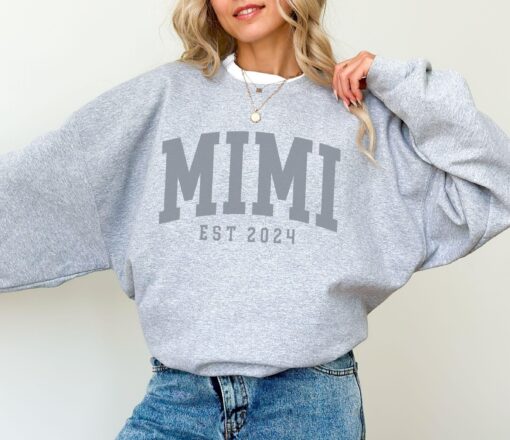 custom mimi sweatshirt 2024 personalized gift for new grandma christmas gift unique mimi sweater for grandmothers tztro