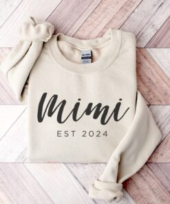 custom mimi sweatshirt established 2025 pregnancy announcement shirt for grandma mothers day gift cute mimi crewneck wc2um