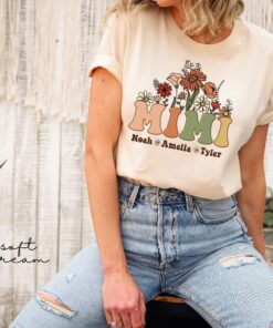 custom mimi t shirt with grandkids names and wildflowers for mothers day unique gift for grandma personalized mom shirt o9ta2