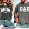 custom mom and dad shirts for new parents pregnancy announcement matching shirts with established date ssq1f scaled