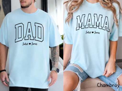 custom mom and dad shirts with kids names matching family t shirts personalized mom life shirt best dad shirt gifts u3g1g scaled