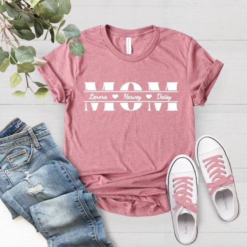 custom mom shirt with kids names personalized mama shirt for mothers day and mom birthday gift 7shre