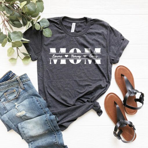 custom mom shirt with kids names personalized mama shirt for mothers day and mom birthday gift p29ld