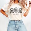 Custom Mom Shirts Personalized Mama T-Shirt Cute Mom To Be Tee Pregnancy Announcement Gifts Best Mom Ever Shirt