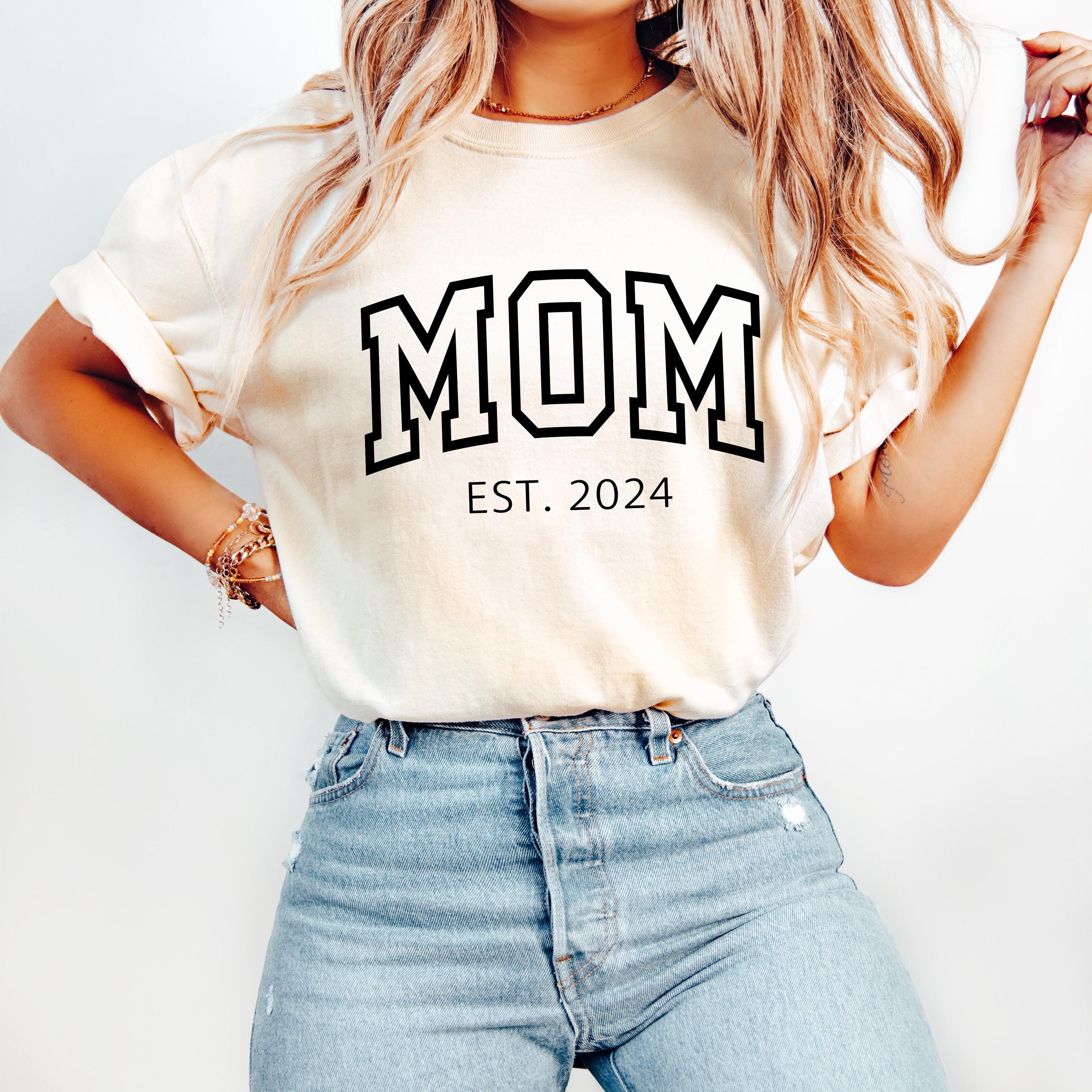 custom mom shirts personalized mama t shirt cute mom to be tee pregnancy announcement gifts best mom ever shirt vci85 scaled