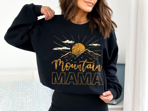 custom mountain mama shirt for hiking cute 70s style mountain mom tee camping t shirt perfect for outdoor adventures