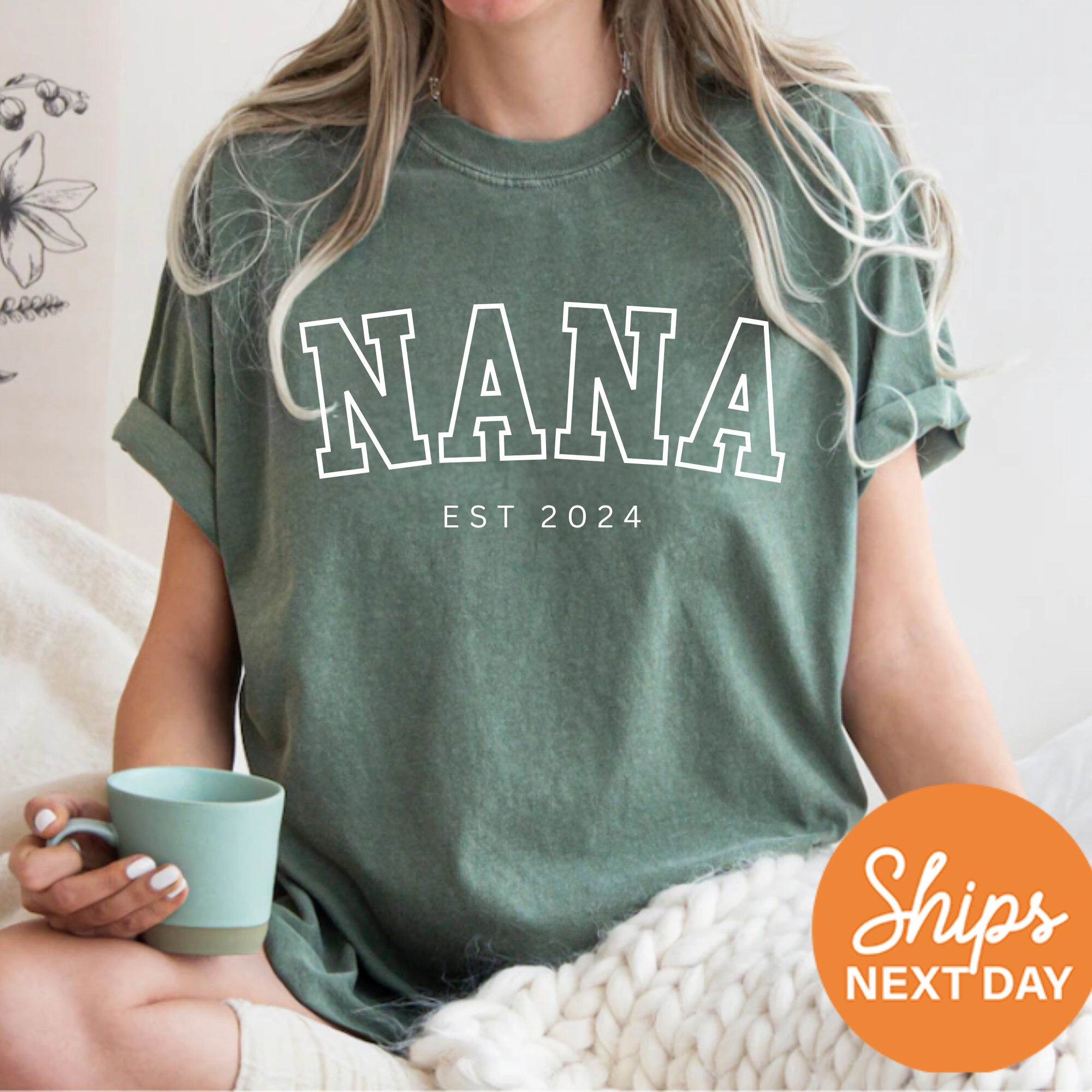 custom nana est 2024 shirt personalized grandma gift pregnancy announcement shirt promoted to nana t shirt 2petg