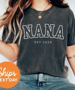 custom nana est 2024 shirt personalized grandma gift pregnancy announcement shirt promoted to nana t shirt pl6c8