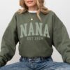 custom nana est 2024 sweatshirt new grandma gift personalized nana sweater for christmas and special occasions su0xz