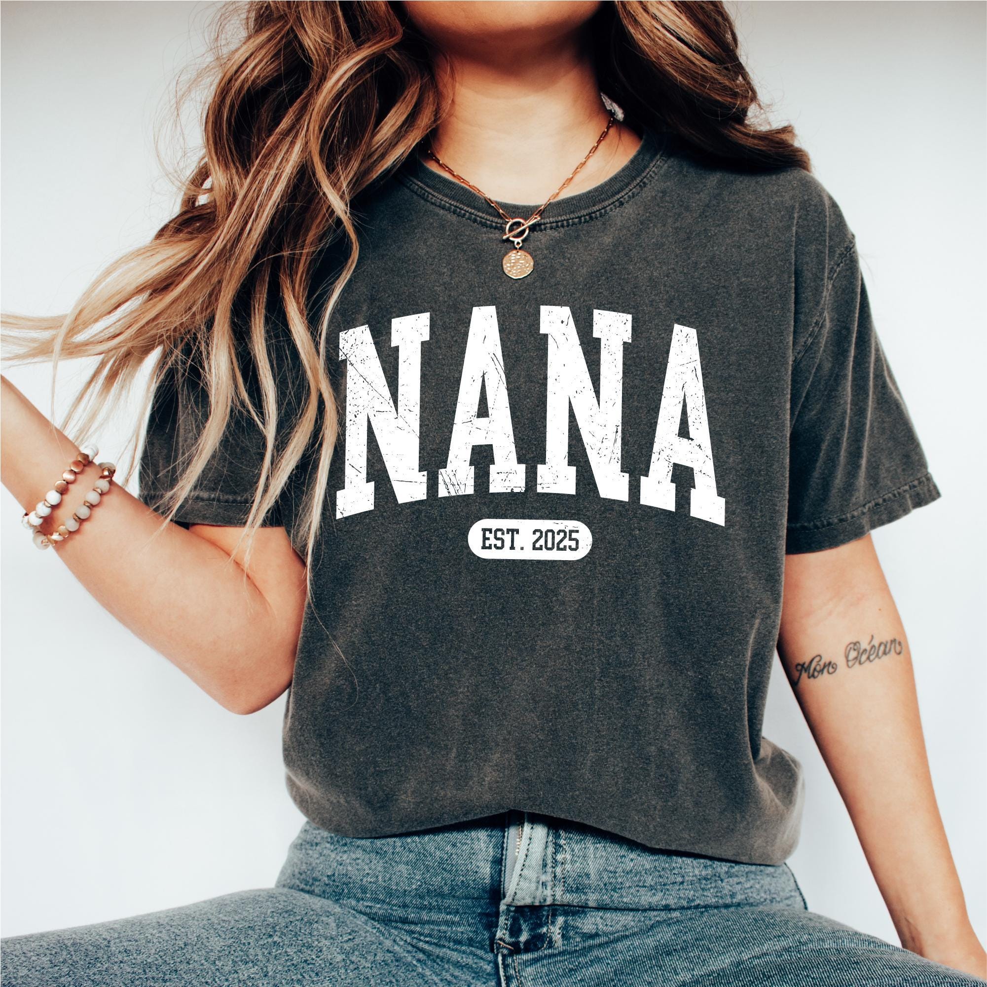 custom nana est year shirt cute grandma shirt personalized gifts for mothers day new gigi mimi granny t shirt azjqa