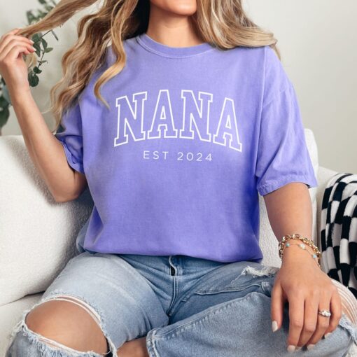 custom nana shirt established 2025 personalized mothers day gift pregnancy announcement new nana t shirt 2jozy scaled