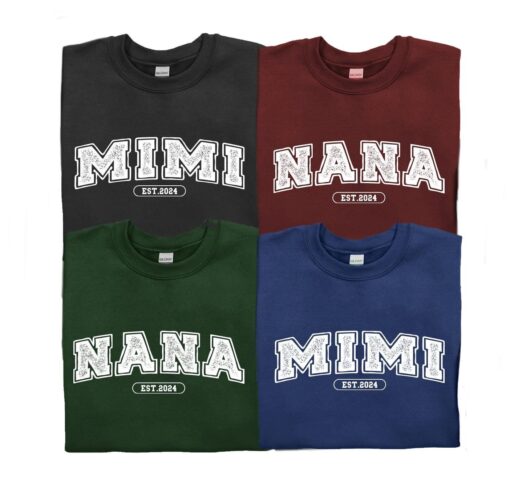 custom nana sweatshirt personalized gigi crewneck gift for grandma est mimi sweatshirt unique nana apparel 8btct