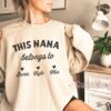 custom nana sweatshirt personalized grandma hoodie best nana gift for mothers day plus size apparel upgdo