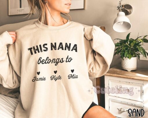 custom nana sweatshirt personalized grandma hoodie best nana gift for mothers day plus size apparel upgdo