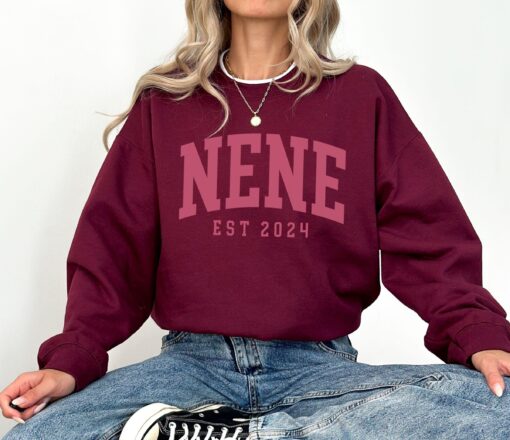 custom nene est 2024 sweatshirt for new grandma unique gift christmas present personalized nene sweater ykzf1