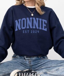 custom nonnie est 2024 sweatshirt personalized nonnie gift for new grandma unique nonnie sweater for grandmothers myn5c