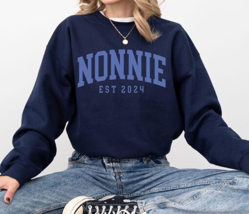 custom nonnie est 2024 sweatshirt personalized nonnie gift for new grandma unique nonnie sweater for grandmothers myn5c