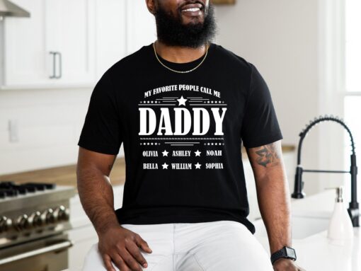 custom personalized dad shirt with kids names for fathers day unique gift for dads t shirt ls4c0 scaled