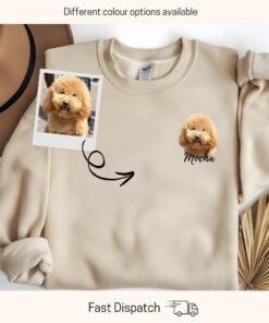 custom pet photo shirt with name personalized dog cat hoodie custom dog portrait sweatshirt for dog mom dad gifts 9mtfk