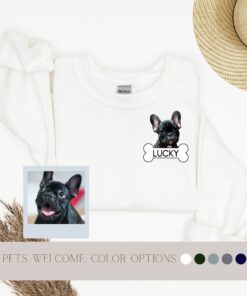 custom pet portrait sweatshirt personalized dog mom dad shirt custom pet photo pullover unique pet lover apparel j5awx