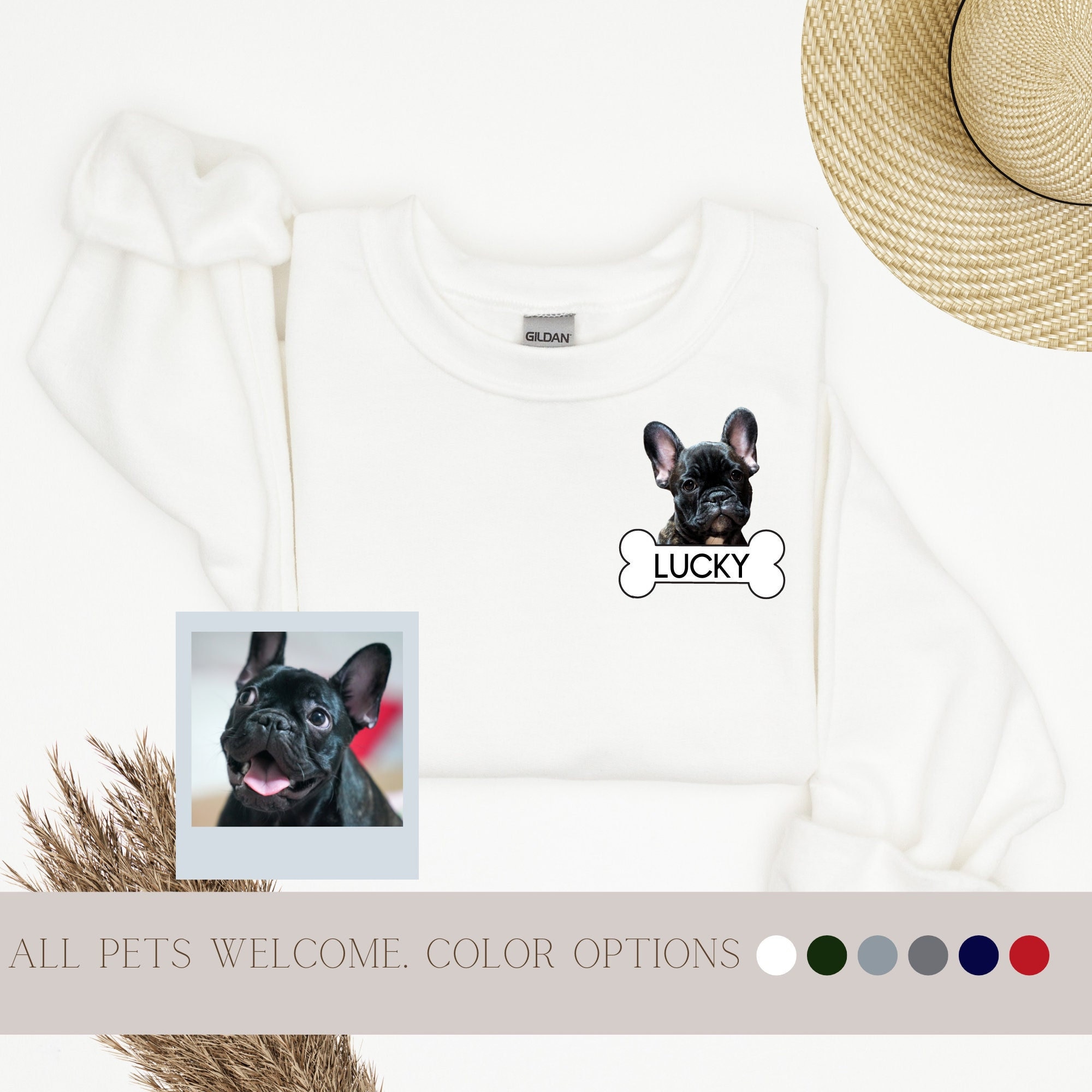 custom pet portrait sweatshirt personalized dog mom dad shirt custom pet photo pullover unique pet lover apparel