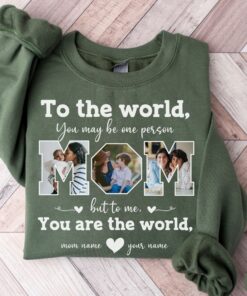 custom photo mom sweatshirt personalized mom shirt for mothers day birthday gift unique custom text for new moms oa3mr