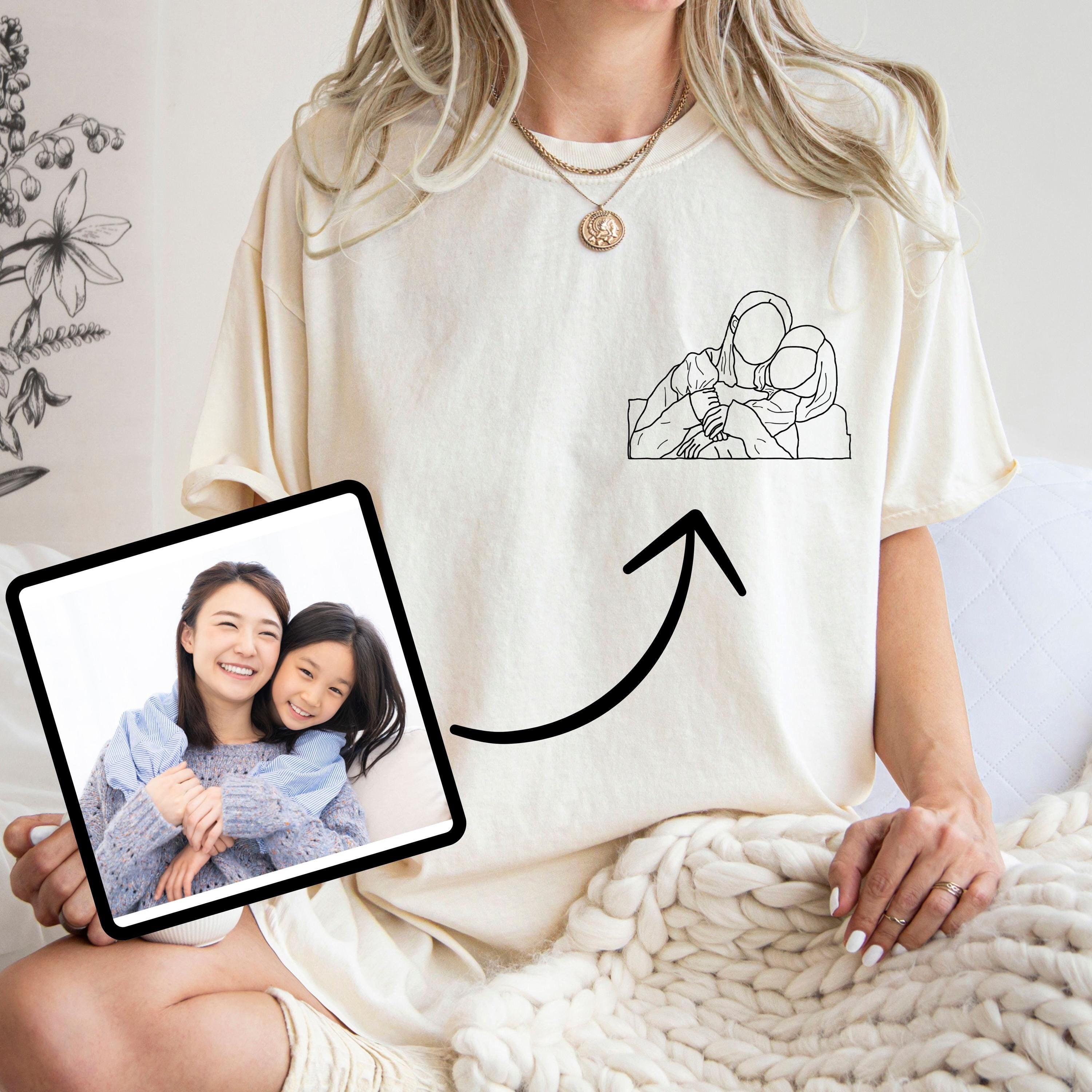 custom photo shirt for mom mothers day t shirt unique mom portrait tee personalized gifts for mothers day and birthdays