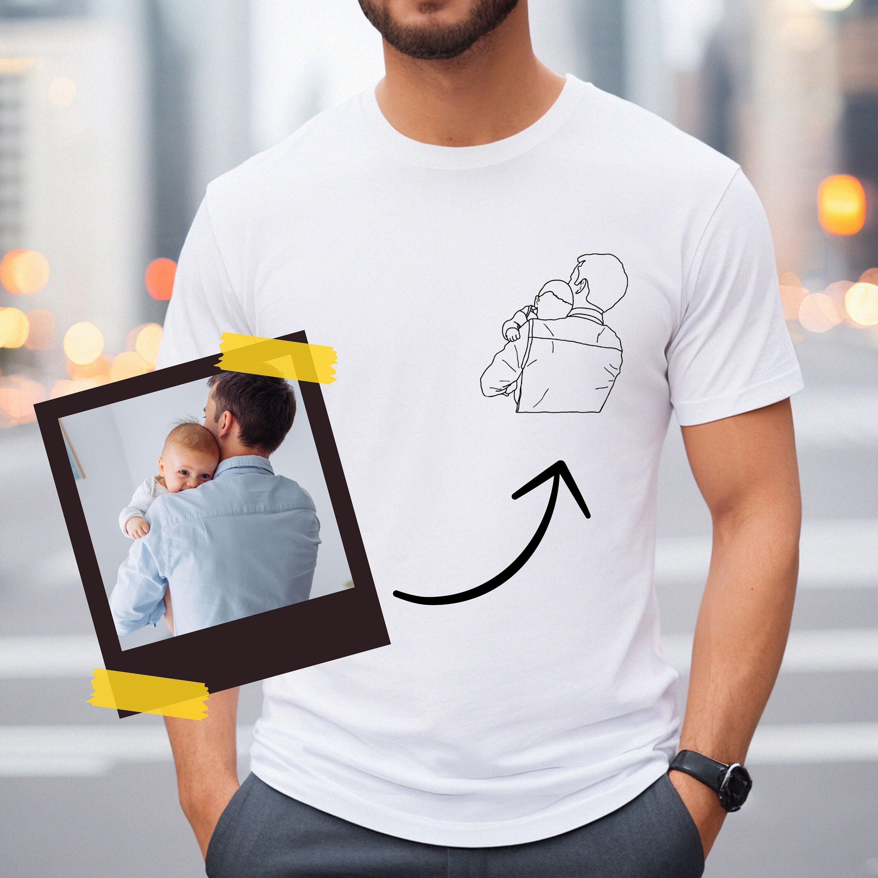 custom photo t shirt for dad fathers day shirt personalized gifts for husband birthday dad portrait tee 4we6o