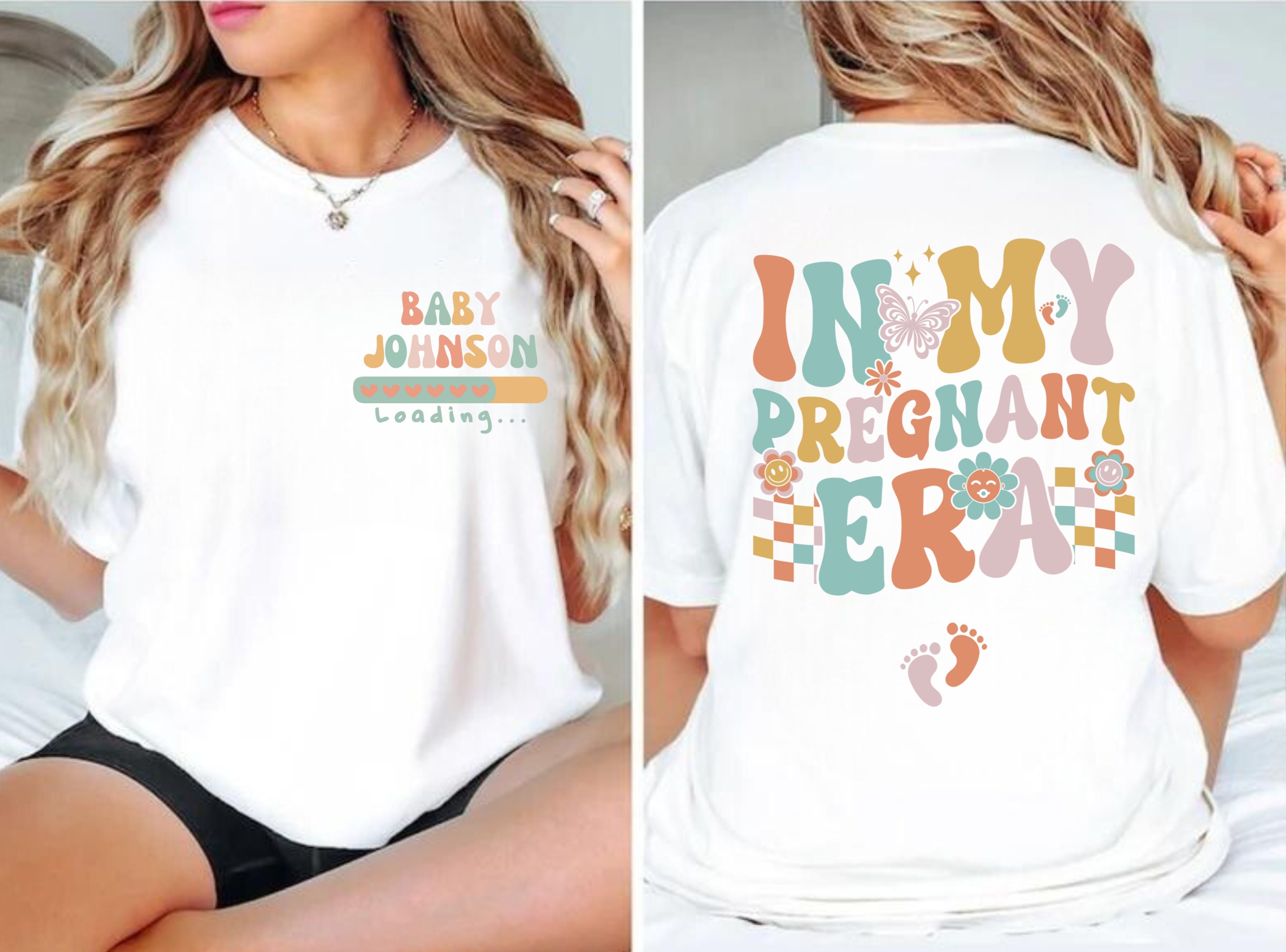 custom pregnancy announcement shirt for mom to be in my pregnant era unique new baby reveal comfort colors t shirt f8vp6 scaled