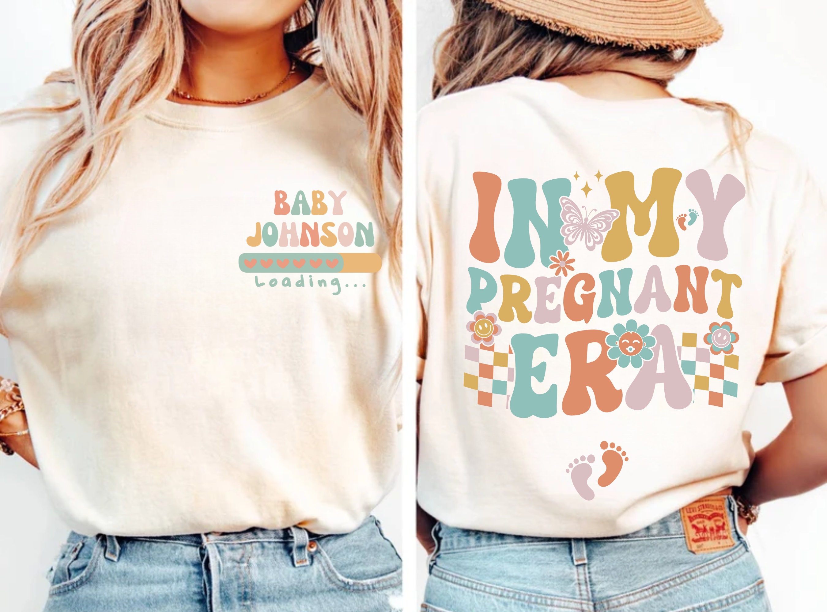 custom pregnancy announcement shirt for mom to be in my pregnant era unique new baby reveal comfort colors t shirt rv6wm scaled