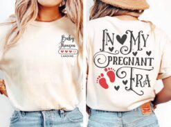 custom pregnancy announcement shirt for mothers day unique new mom gift in my pregnant era funny mom t shirt qtqbb scaled