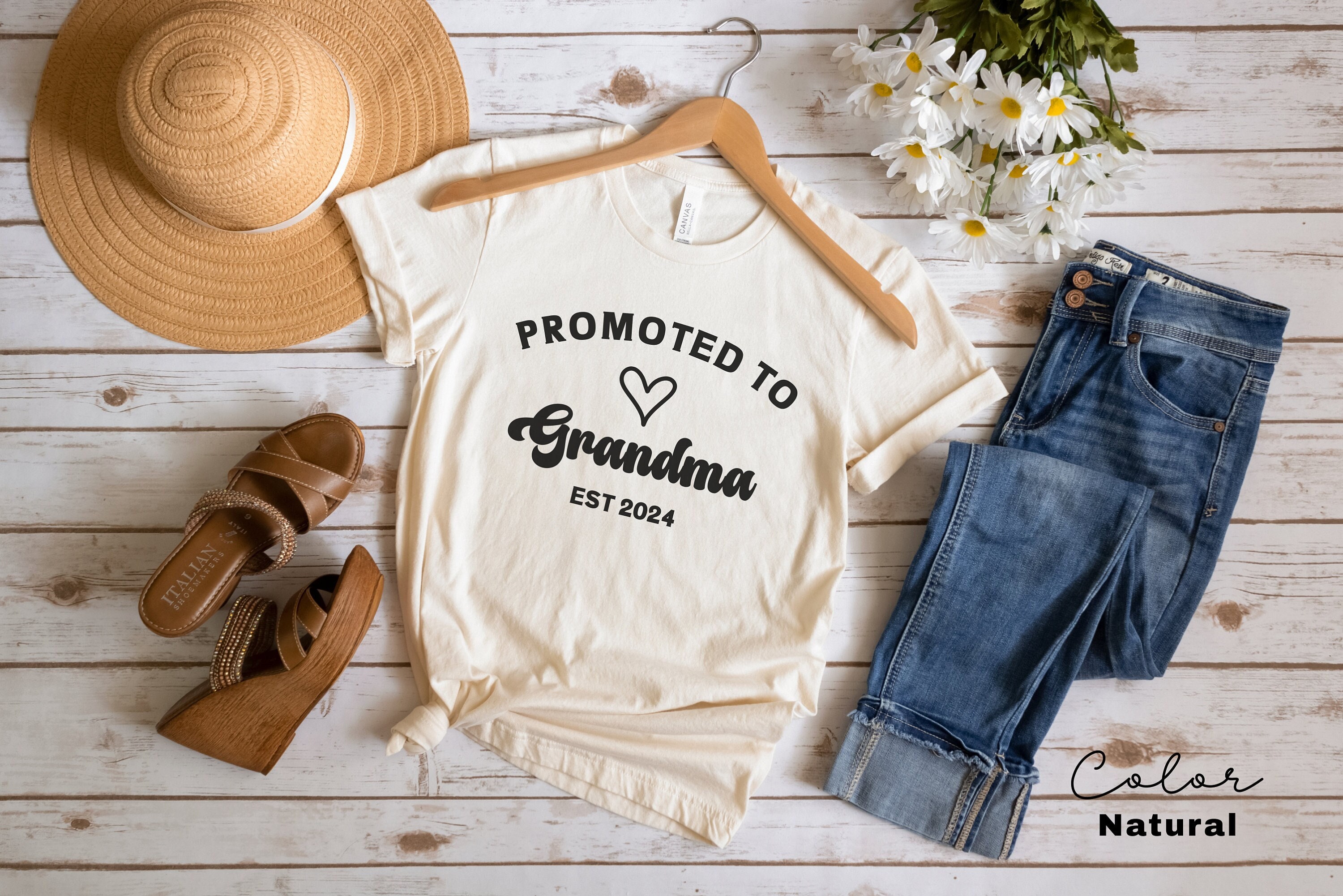 custom promoted to grandma shirt for pregnancy announcement personalized nana t shirt est year mothers day gift bz2sj scaled