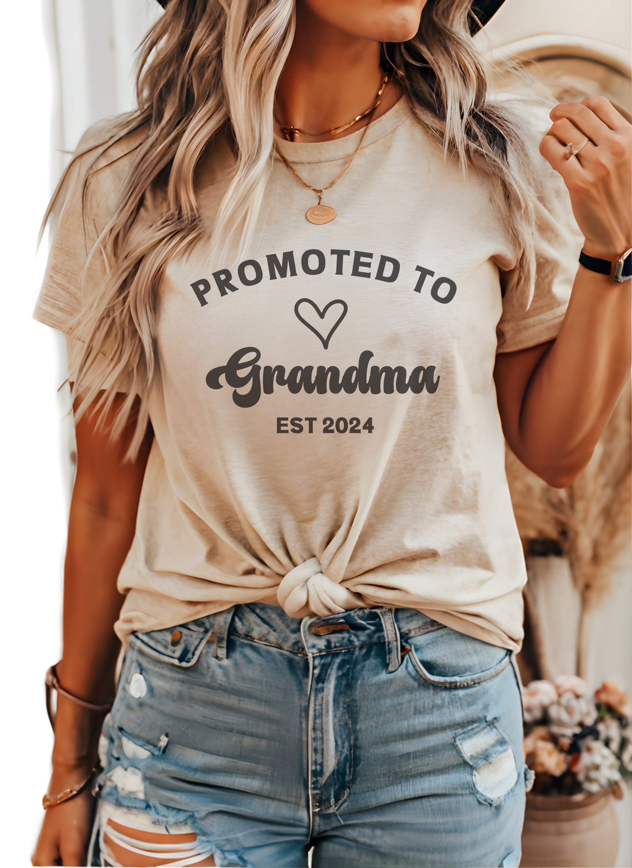 custom promoted to grandma shirt for pregnancy announcement personalized nana t shirt est year mothers day gift eepz0 scaled