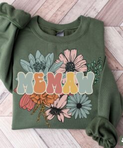 custom retro floral memaw sweatshirt for grandma from grandkids cute mothers day gift and mimi birthday t shirt wgcjn