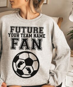 custom soccer ball pregnancy sweatshirt for soccer moms maternity announcement unique sports team baby shower gift xwu3z