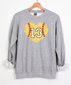 custom softball mom sweatshirt with personalized number game day crewneck for softball fans and players wp7lt