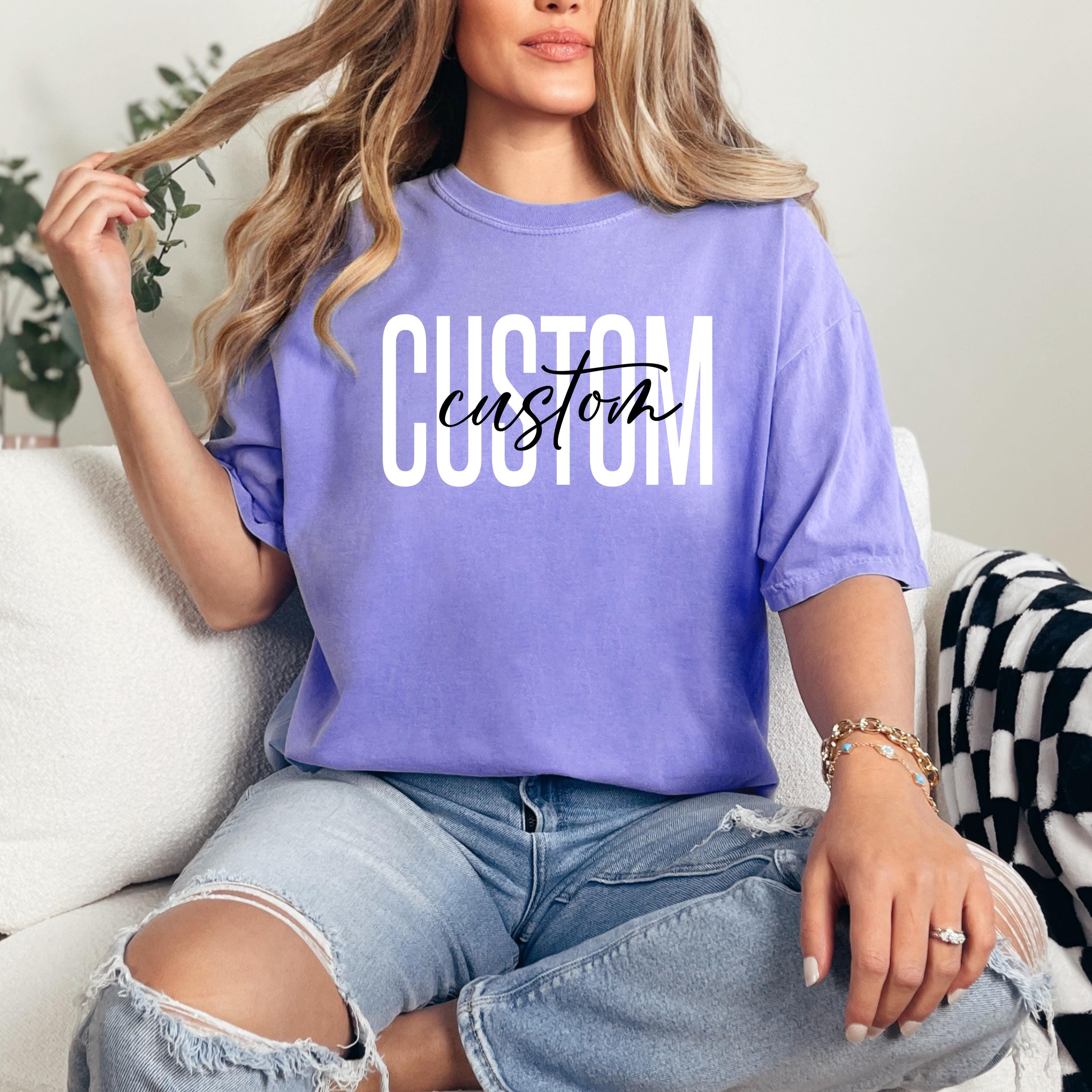 custom text t shirt for personalized saying outfit customized quotes tee and logo clothing gifts cgzn7