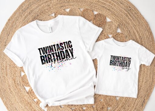 custom twin birthday shirts for brother and sister matching t shirts unique twin mom shirt personalized birthday outfit