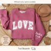 custom valentines day sweatshirt with personalized sleeve name cute love sweater ideal for girlfriend gift lyv8s