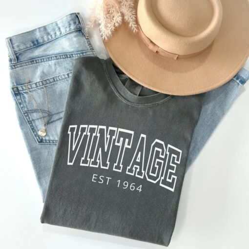 custom vintage 60th birthday shirt est 1964 unisex tee for grandma and grandpa unique birthday gift idea fkhpo scaled