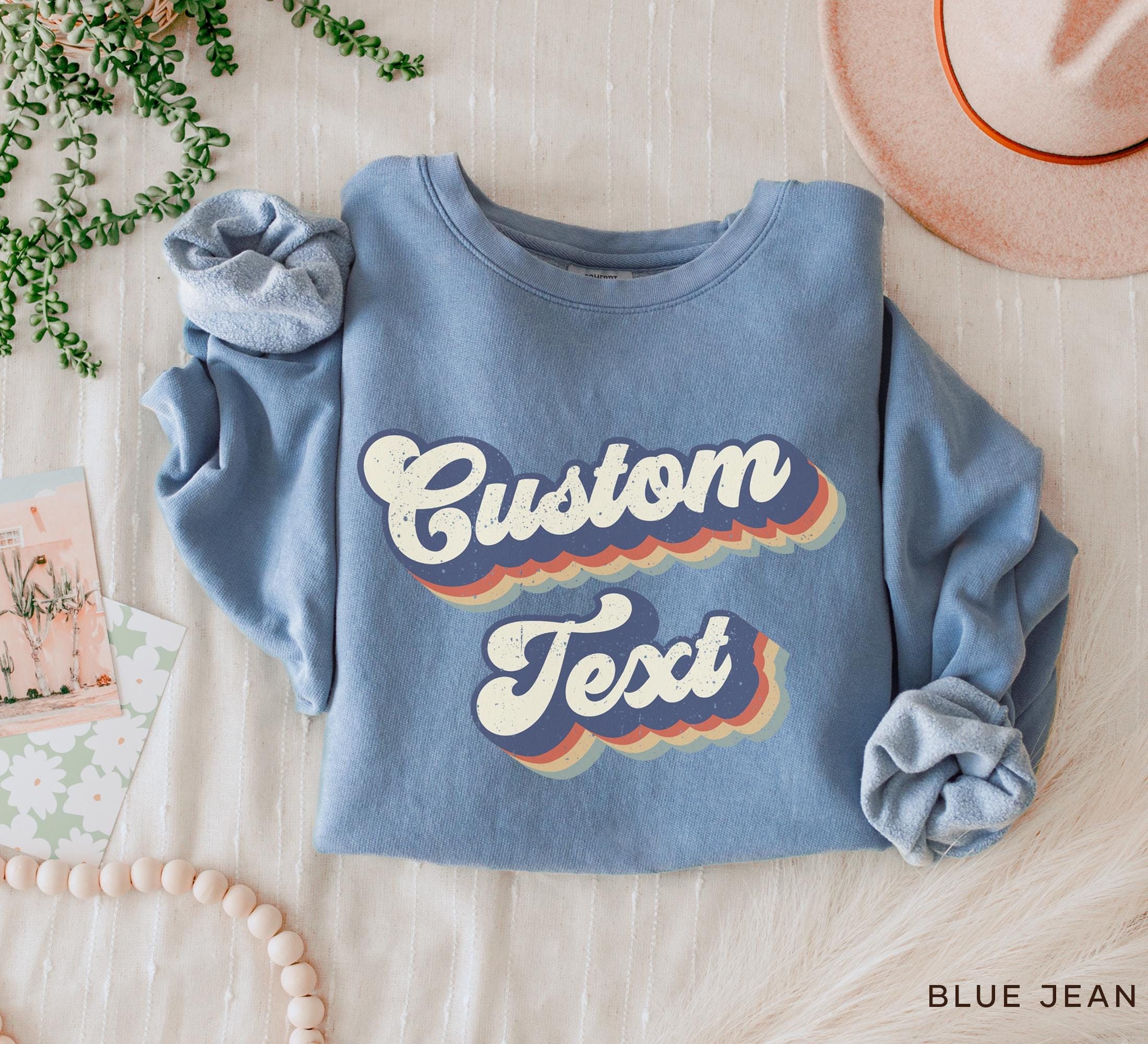 custom vintage style sweatshirt for men and women personalized crewneck matching sweatshirts comfort colors d9mzf