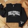 custom volleyball mom sweatshirt with kids name on sleeve for sporty moms game day hoodie ciqoi scaled